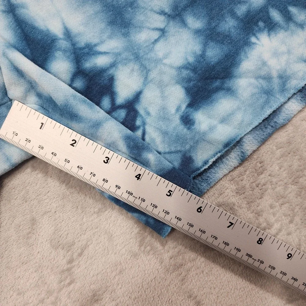 Champion‎ Shorts Mens M Blue Tie Dye Fleece Elastic Waist Lounge Athletic Casual